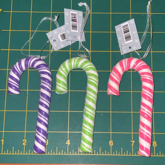 “Sugar” Coated Candy Cane Ornament Bundle - Picture 1 of 9